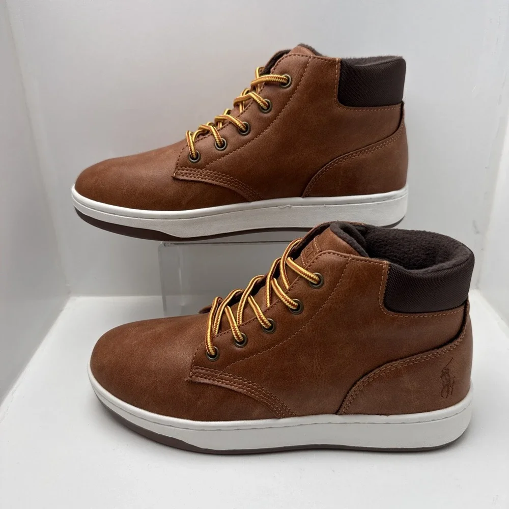 Polo‎ Ralph Lauren Polo Court Sneaker Boot (Big Kid) Size 5 Boys